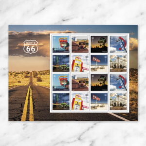 Route 66 Stamps, Sheet of 16