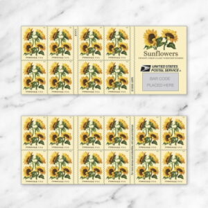 Sunflowers Stamps, Book of 20