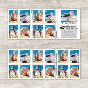A Day at the Beach Stamps, Book of 20